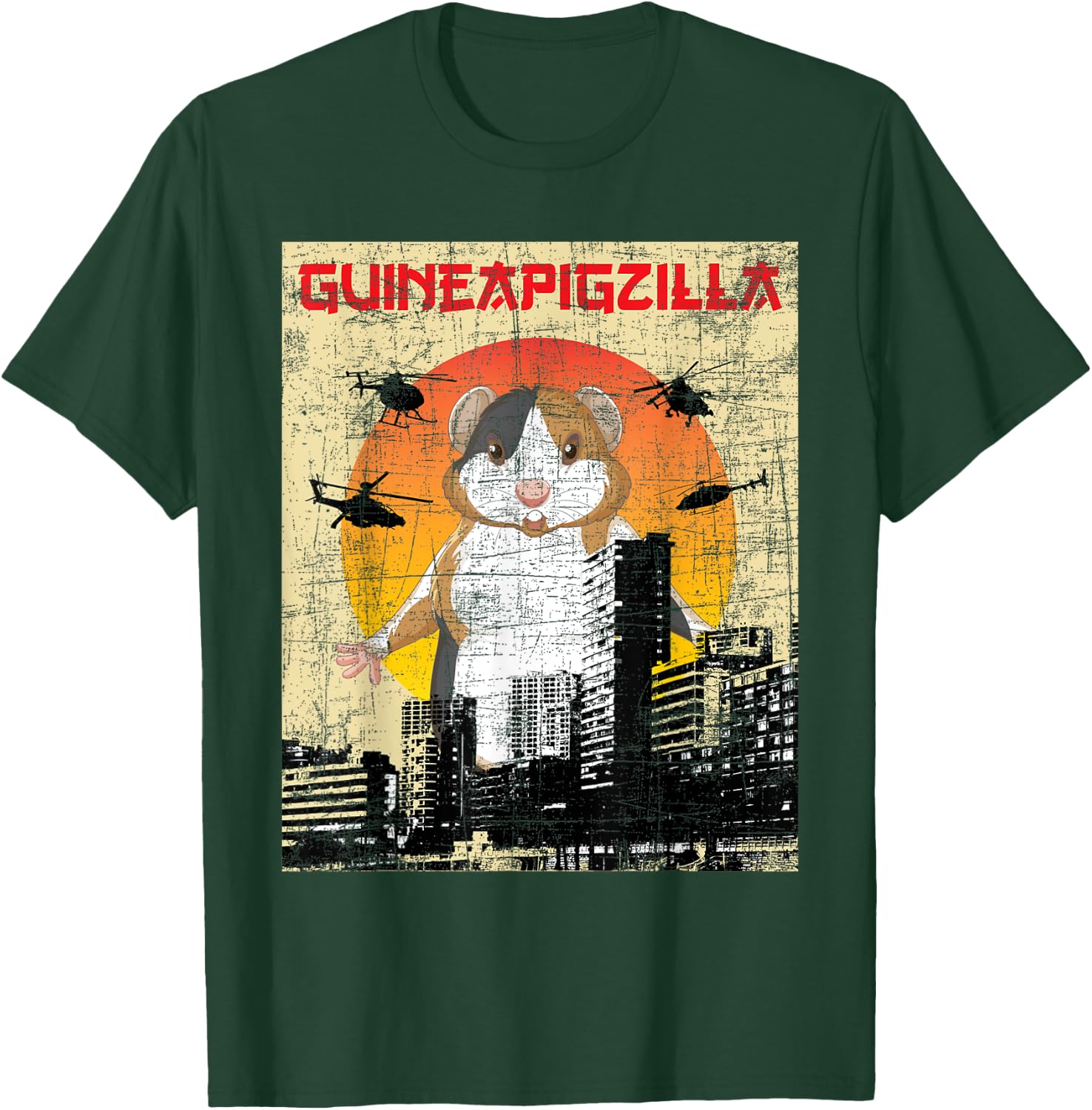 Guineapigzilla - Guinea Pig Animal Lover Rodent Pet Owner T-Shirt - T-Shirt | Forest