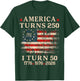 Vintage America Turns 250 I Turn 50 1976 50Th Birthday T-Shirt - T-Shirt | Forest