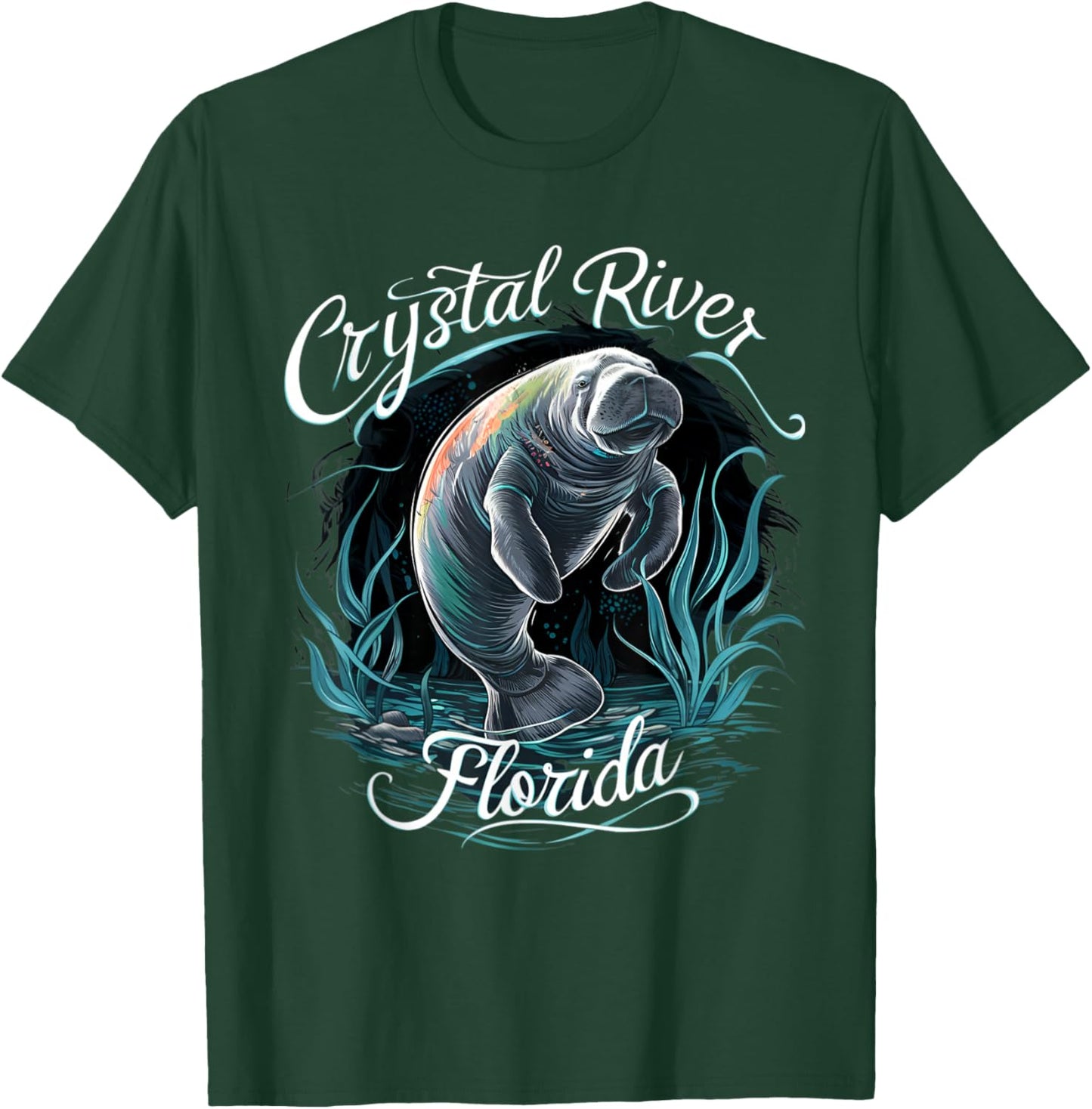 the manatees Crystal River Florida vacation manatee T-Shirt - T-Shirt | Forest