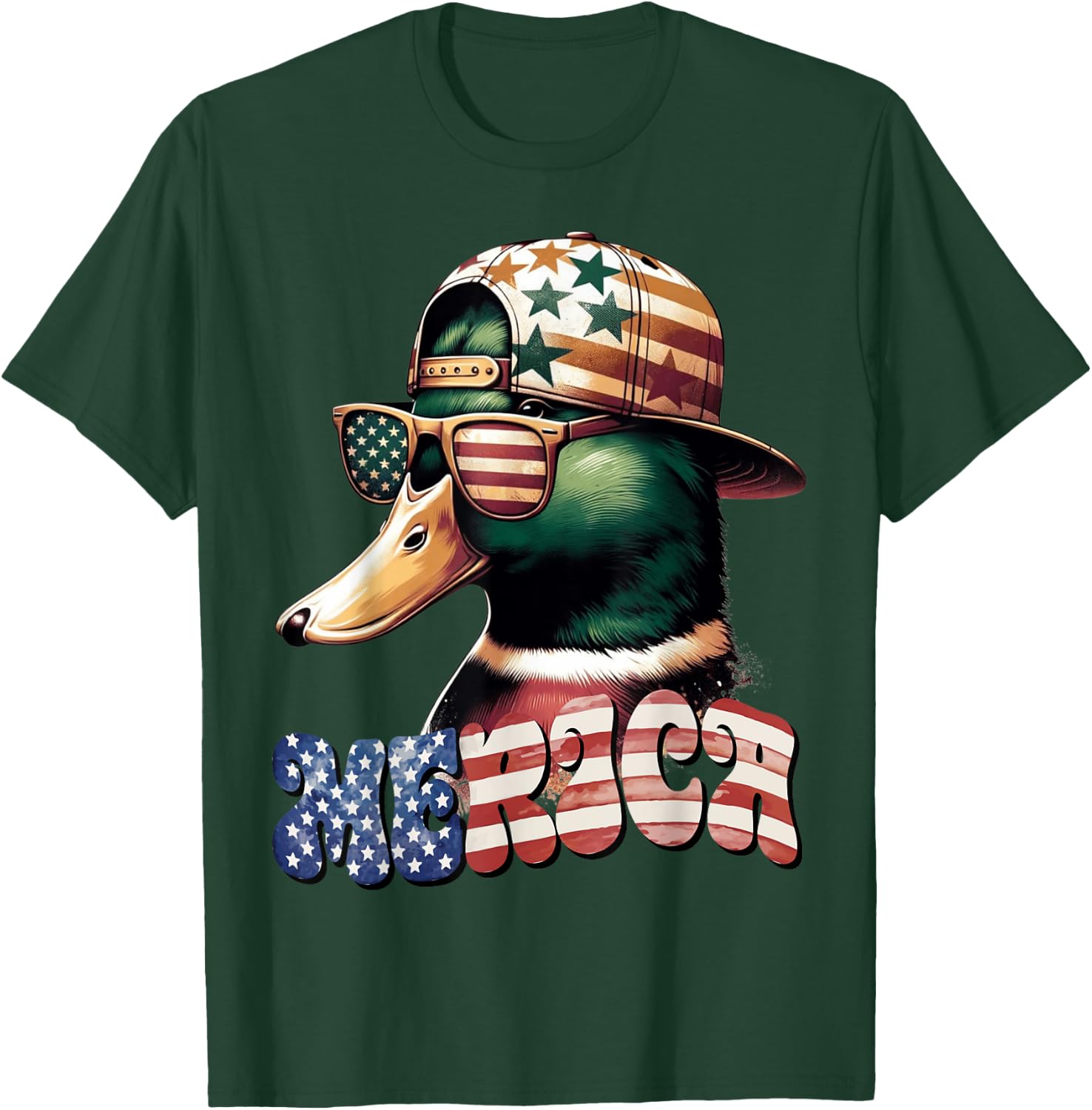 Funny America Duck 4th of July T-Shirt - T-Shirt | Forest