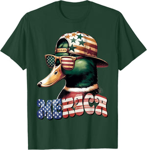 Funny America Duck 4th of July T-Shirt - T-Shirt | Forest