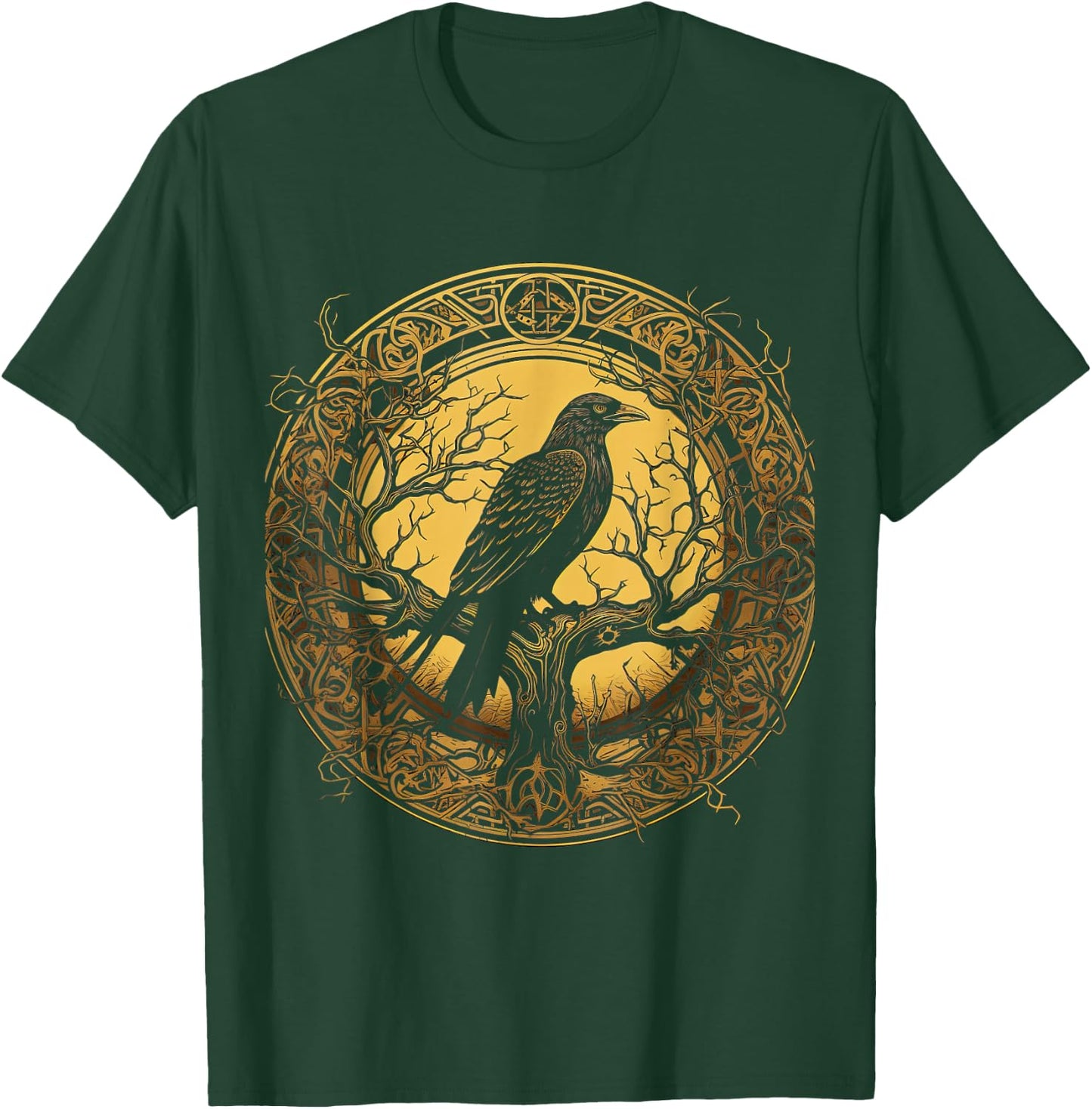 Odin Raven Odin's Tree of Life Viking Valhalla Pagan T-Shirt - T-Shirt | Forest