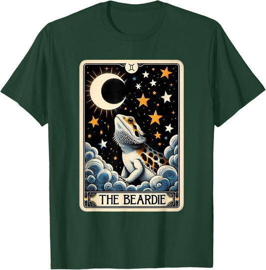 Bearded Dragon Tarot Card Beardie Mom Beardie Dad Men Women T-Shirt - T-Shirt | Forest