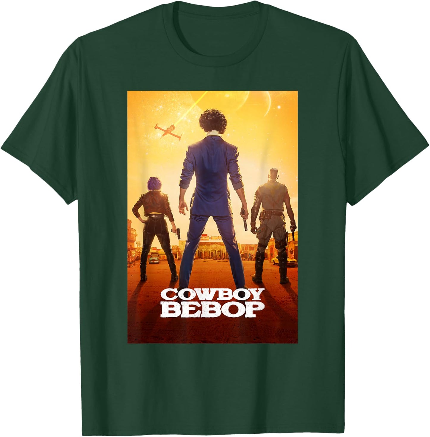 Cowboy Bebop Trio Chase Poster T-Shirt - T-Shirt | Forest
