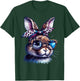 Easter Bunny Wearing Glasses Leopard Headband Women Girls T-Shirt - T-Shirt | Forest