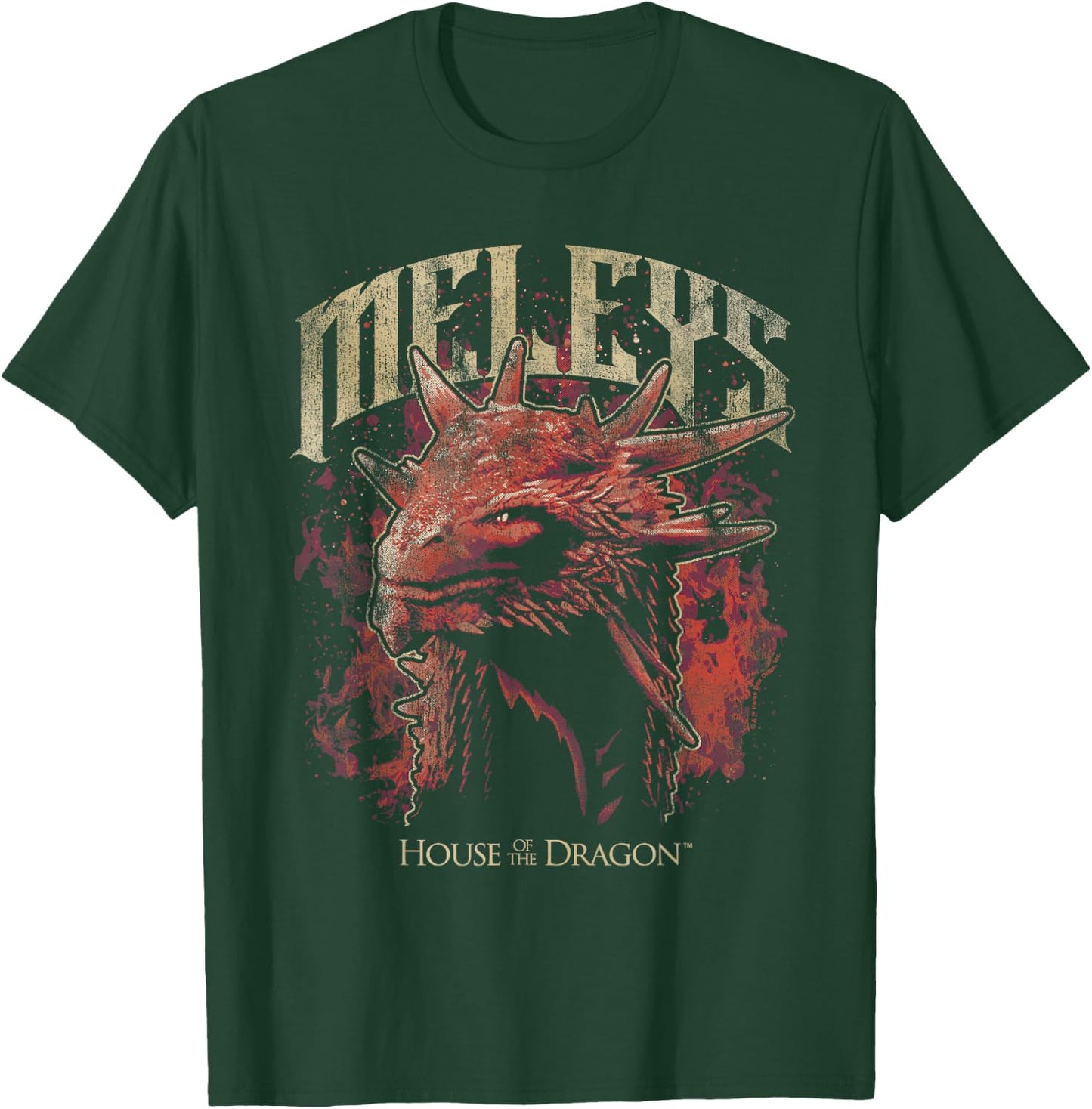 House of The Dragon Targaryen Meleys in Flames T-Shirt - T-Shirt | Forest