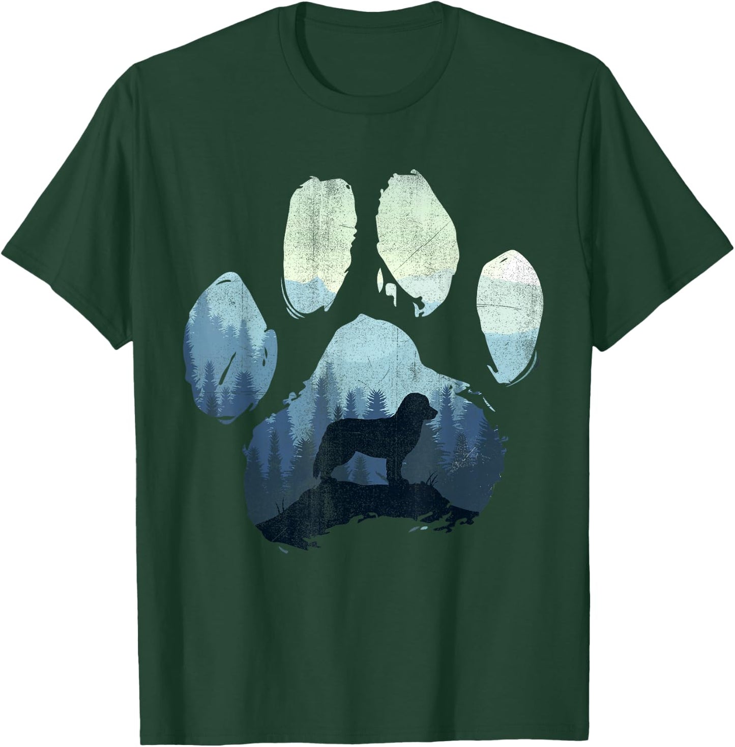 Bernese Mountain Dog Paw Mum Dad Mountains , black T-Shirt - T-Shirt | Forest