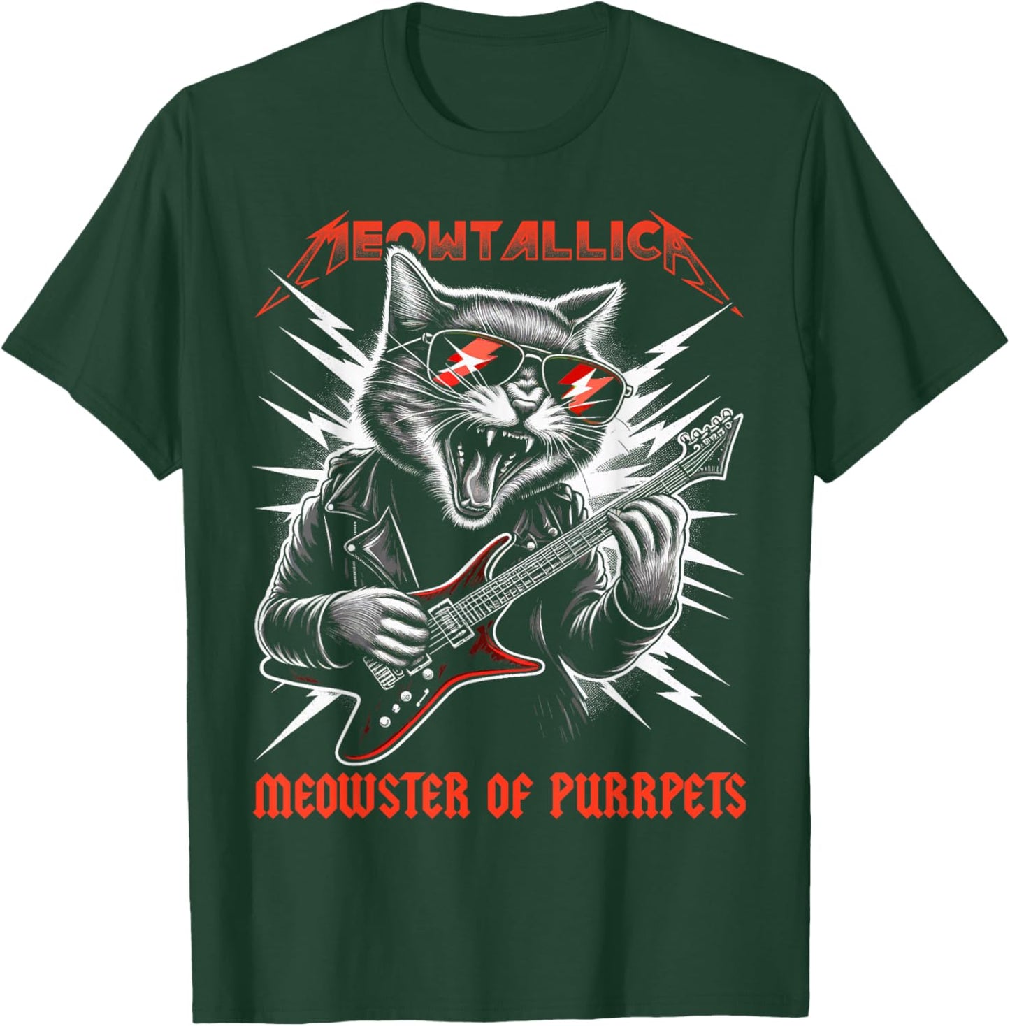 Meowtallica Meowster Of Purrpets – Chat amusant T-Shirt - T-Shirt | Forest