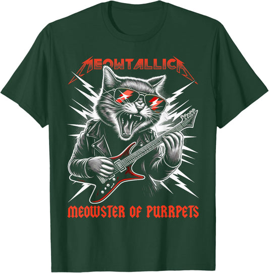 Meowtallica Meowster Of Purrpets – Chat amusant T-Shirt - T-Shirt | Forest