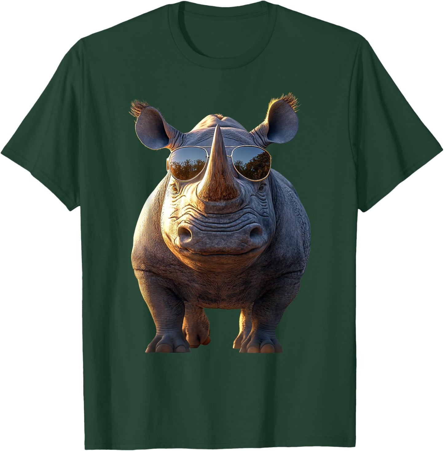 Rhino Rhinoceros White Rhinoceros Safari Cute Rhinos T-Shirt - T-Shirt | Forest