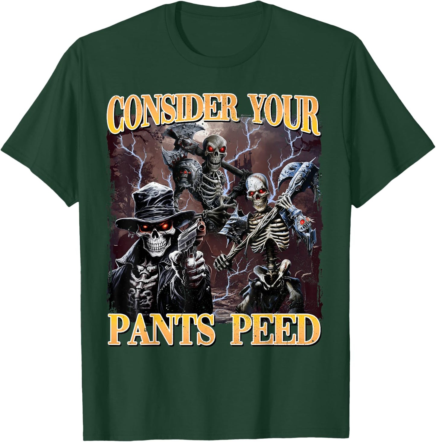 Consider Your Pants Peed Cringe Skeleton T-Shirt - T-Shirt | Forest