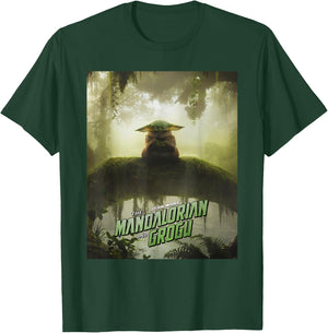 Star Wars The Mandalorian and Grogu Movie Meditating Poster T-Shirt - T-Shirt | Forest
