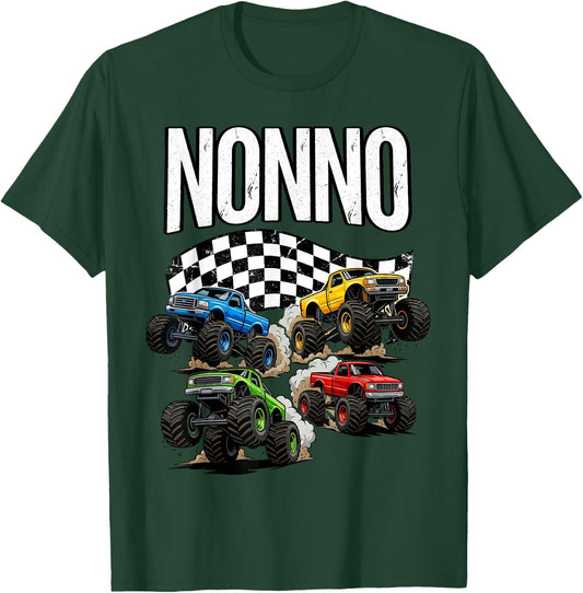 Monster Truck Nonno Grandpa Birthday Family Crew Matching T-Shirt - T-Shirt | Forest