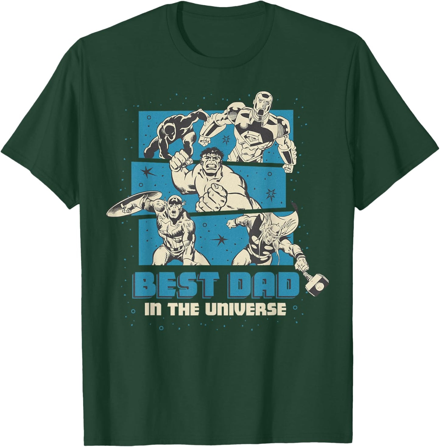 Marvel Avengers Father's Day Best Dad in The Universe T-Shirt - T-Shirt | Forest