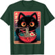 Ramen Noodles for Cat - Japanese Manga - Kawaii - Asian Culture , Black, S T-Shirt - T-Shirt | Forest