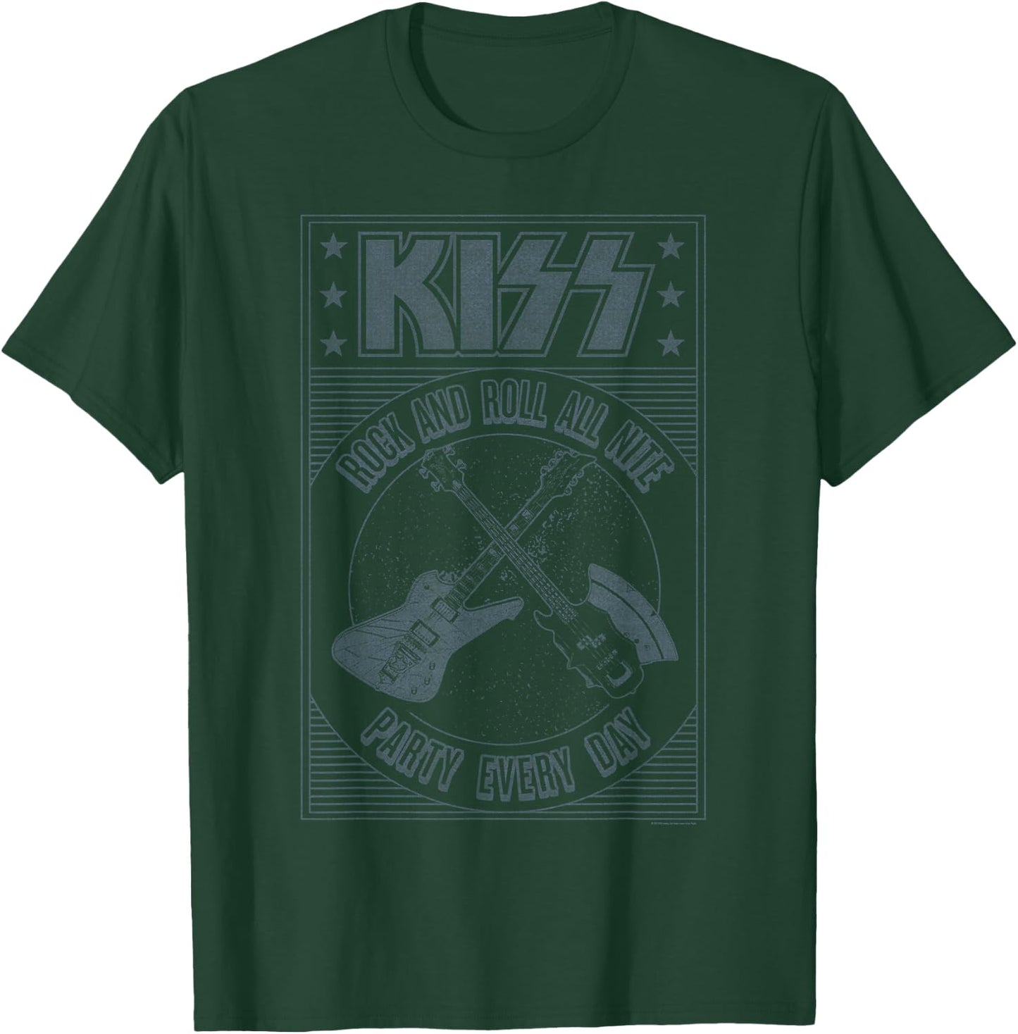 KISS Men's Black Party Sports T-Shirt - T-Shirt | Forest