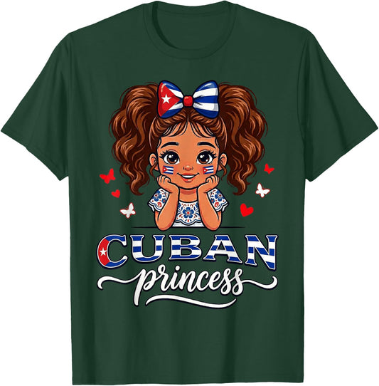 Cuban Princess Cuba Girl Hispanic Heritage T-Shirt - T-Shirt | Forest