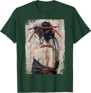 Geisha Asia Japan Woman Vintage Culture Tokyo Geisha , black T-Shirt - T-Shirt | Forest