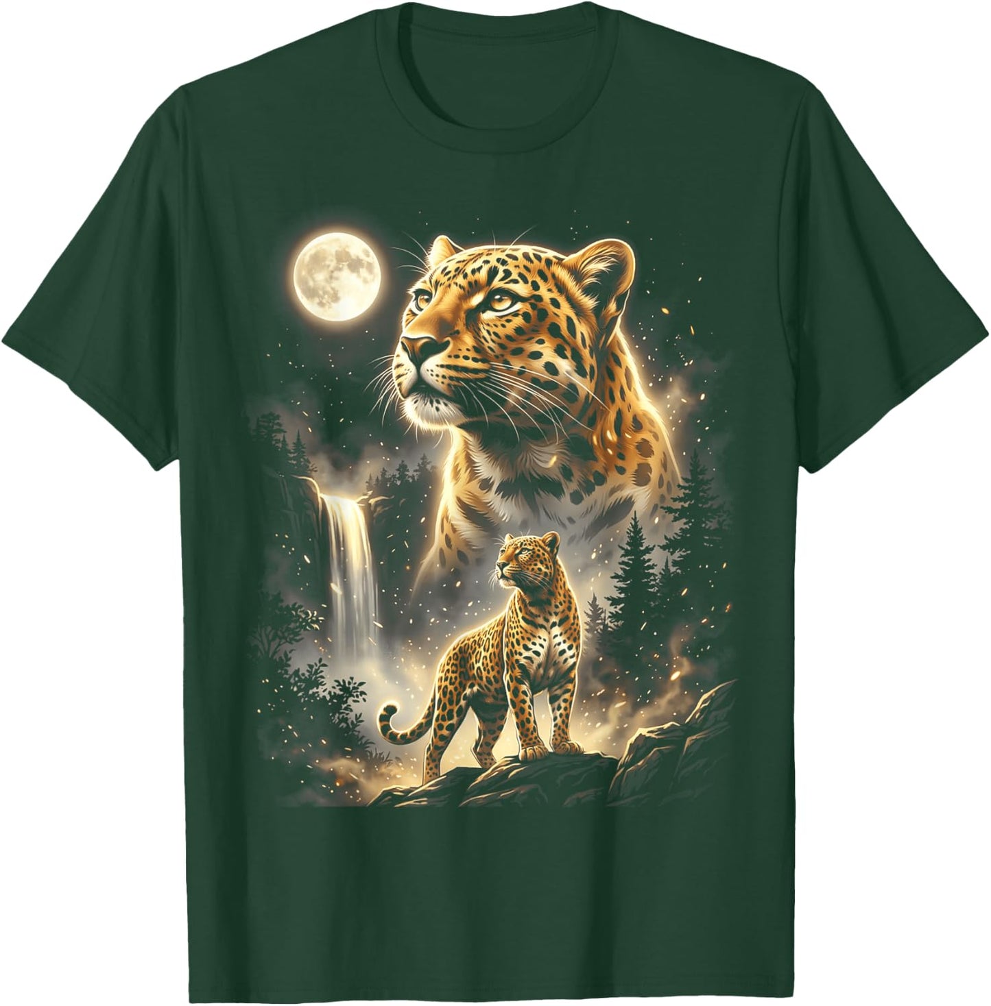Jaguar Howling At The Moon T-Shirt - T-Shirt | Forest