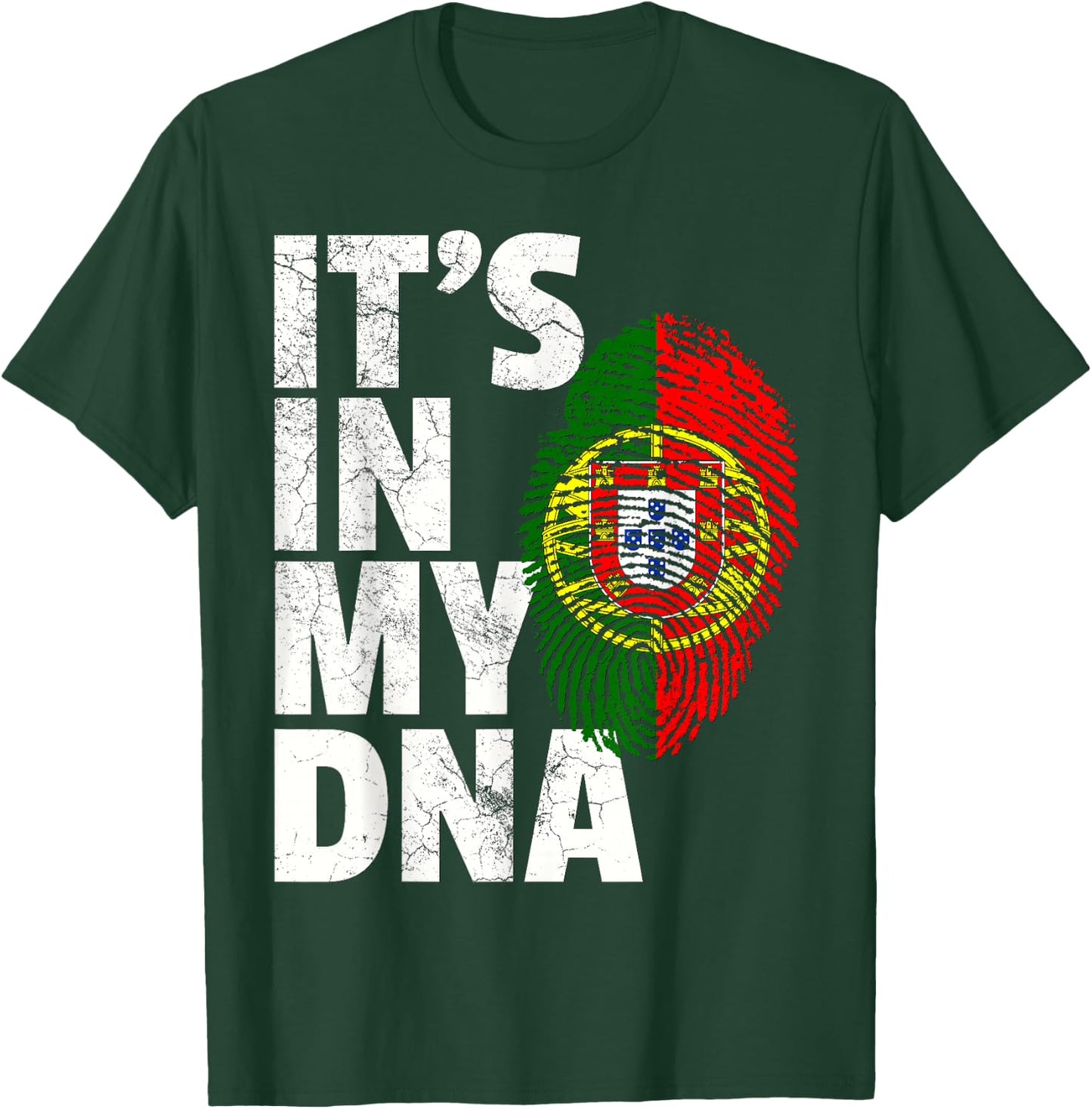 IT'S IN MY DNA Portuguese Portugal Flag Christmas Gift T-Shirt - T-Shirt | Forest