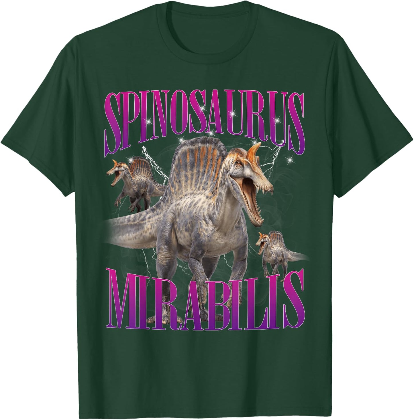 Spinosaurus Mirabilis Dinosaur Prehistoric Creature T-Shirt - T-Shirt | Forest