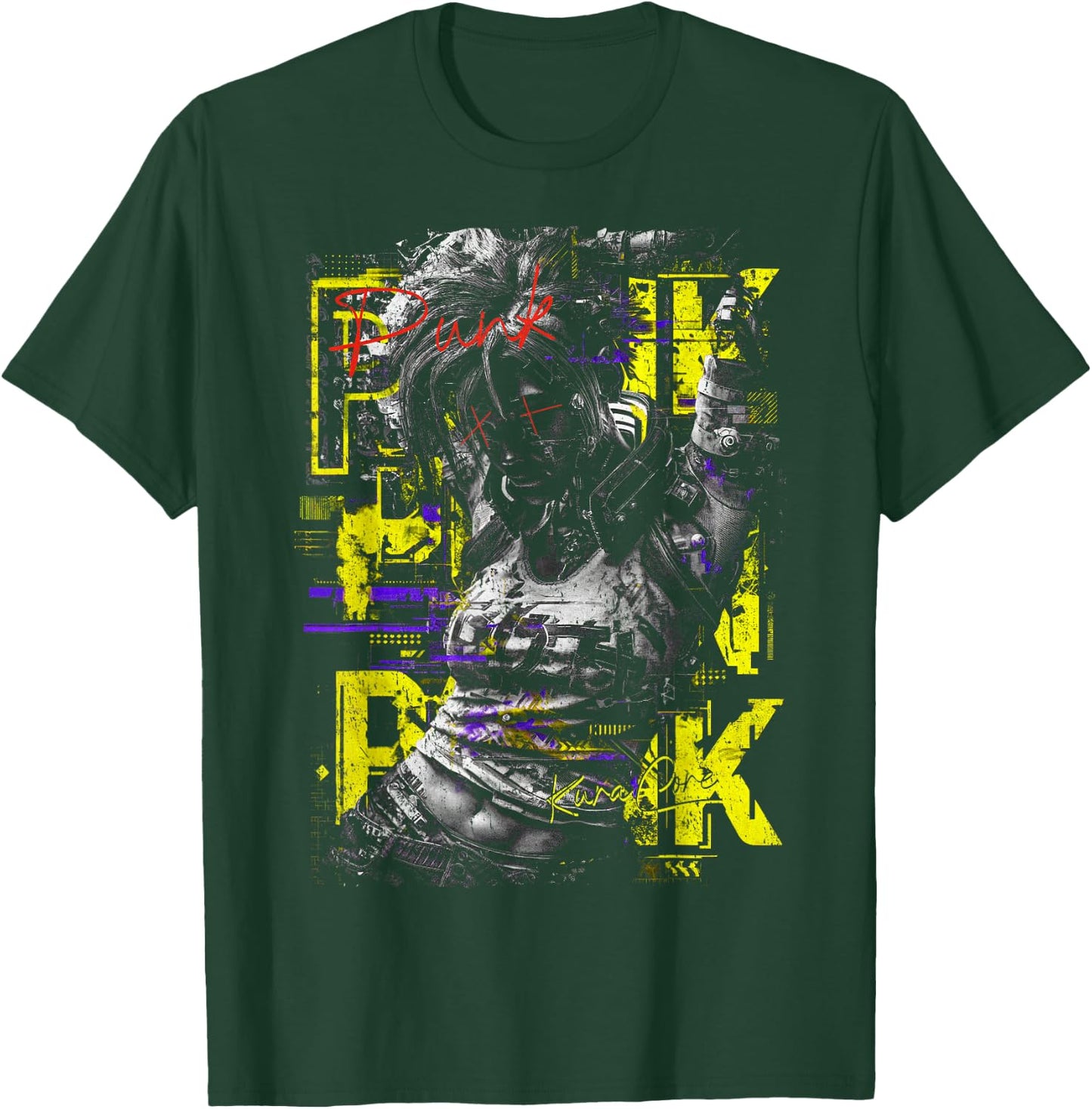 Japan Streetwear Cyberpunk Y2K Techwear Retro Manga Anime T-Shirt - T-Shirt | Forest