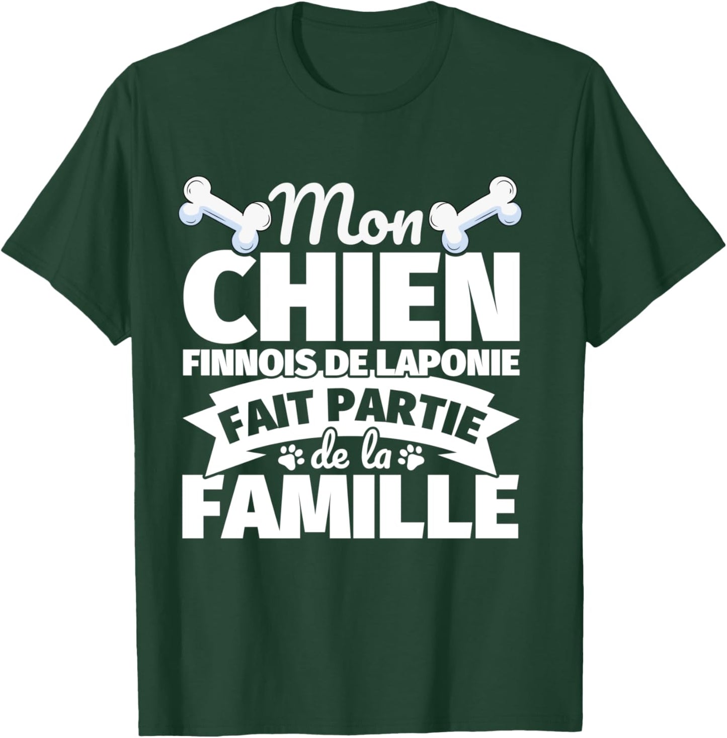 Chien finnois de Laponie Drôle Part of the Family, Black, S T-Shirt - T-Shirt | Forest