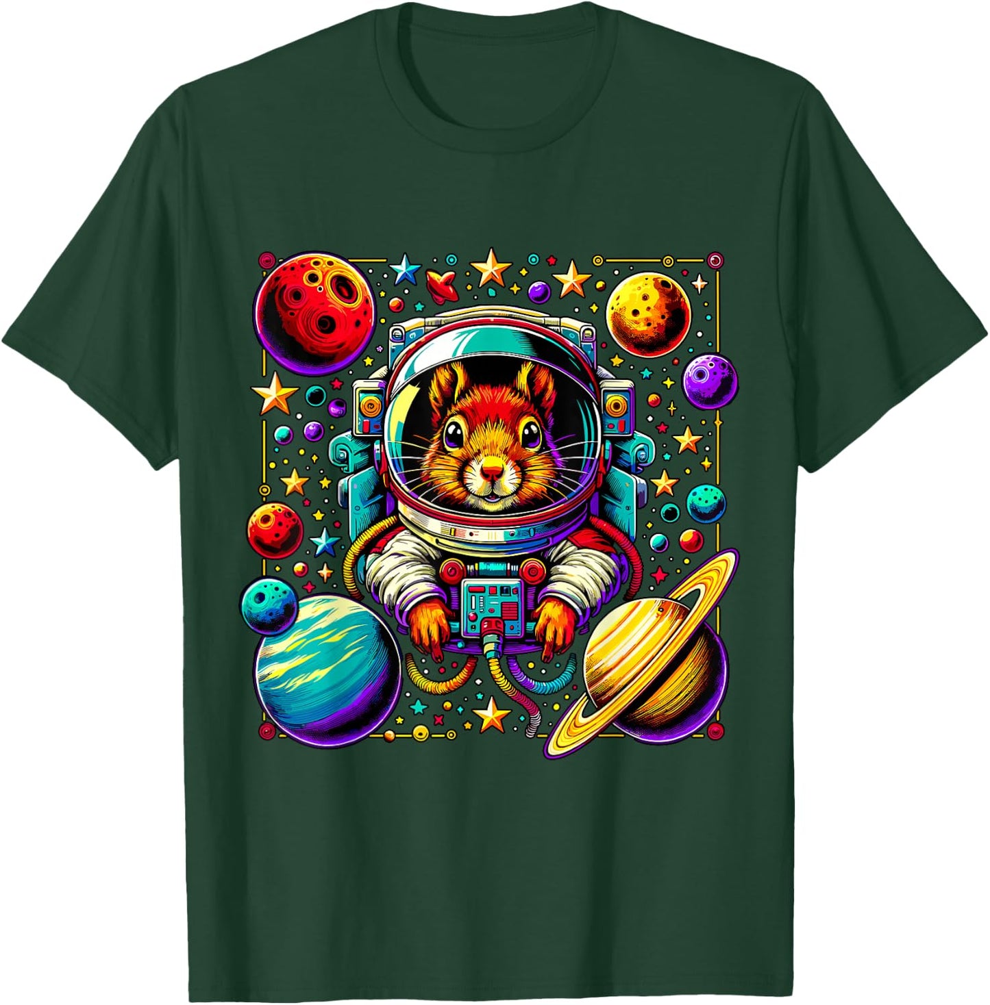 Astronaut Squirrel Space T-Shirt - T-Shirt | Forest