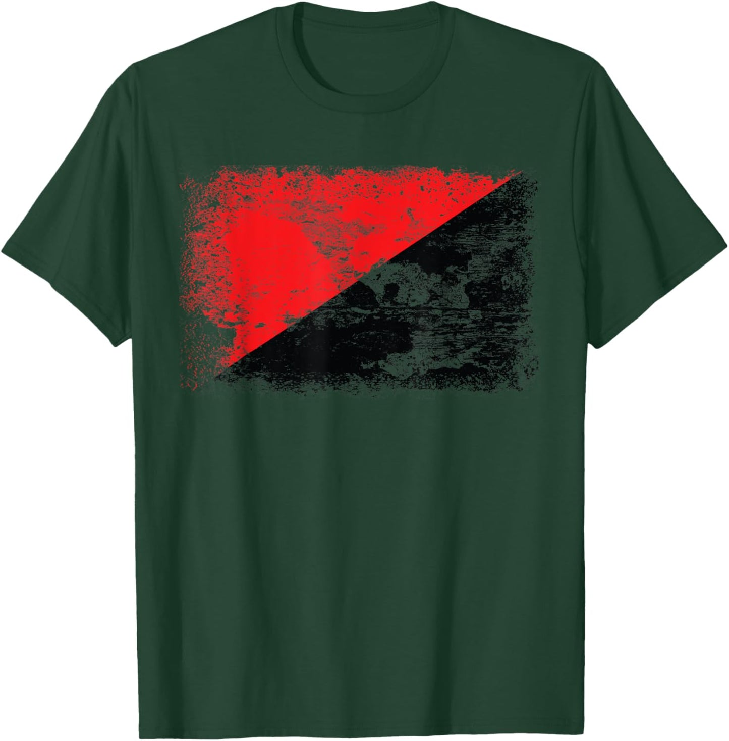 Red Black Anarchy Flag | Anarchist Flag T-Shirt - T-Shirt | Forest