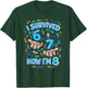 I Survived 6 7 Now I'm 8 Funny 8 Years Old 8th Birthday Boy T-Shirt - T-Shirt | Forest