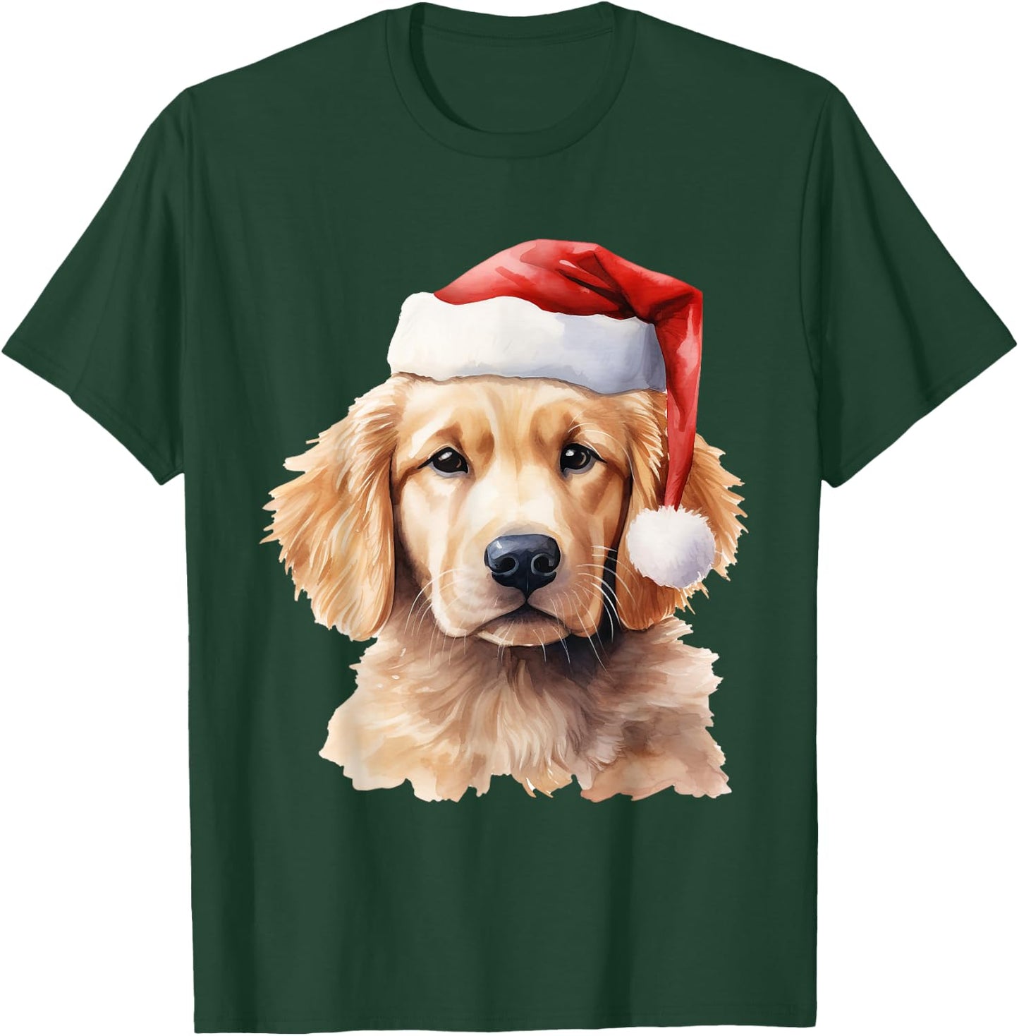 Golden Retriever Christmas Winter Dog T-Shirt - T-Shirt | Forest