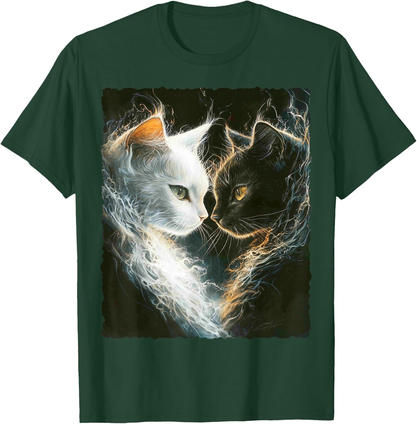 Süße magische Katze Kätzchen Kitten Fantasy Kunst T-Shirt - T-Shirt | Forest