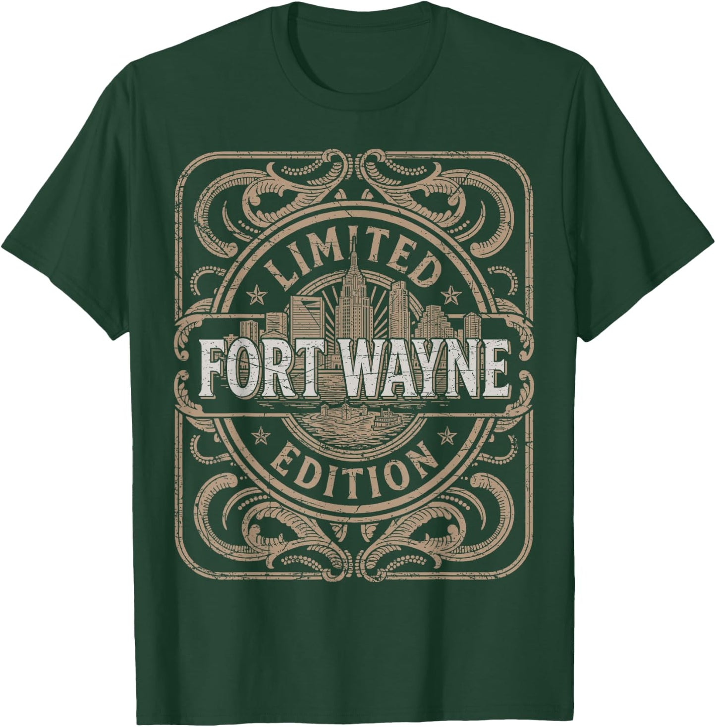 Fort Wayne Vintage Fort Wayne Indiana T-Shirt - T-Shirt | Forest