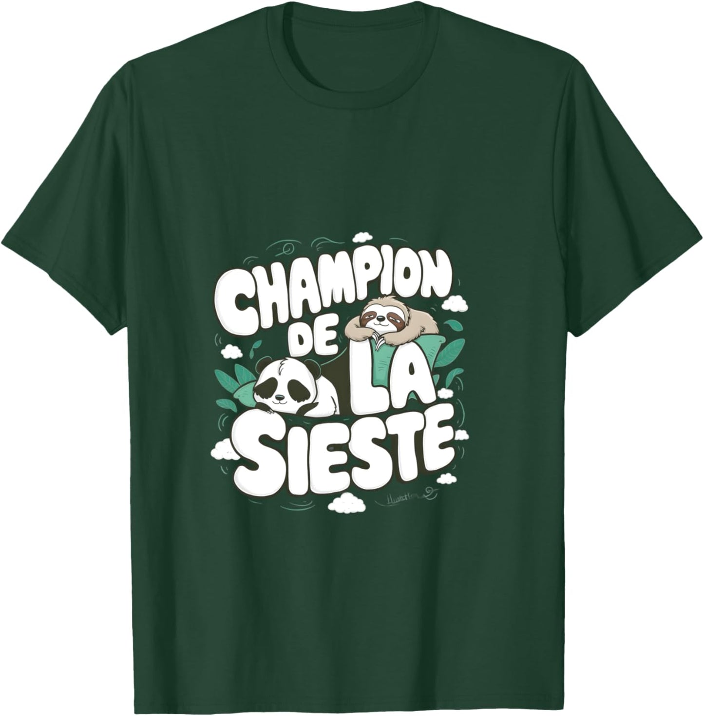 Champion nap Man funny phrase , Black, S T-Shirt - T-Shirt | Forest