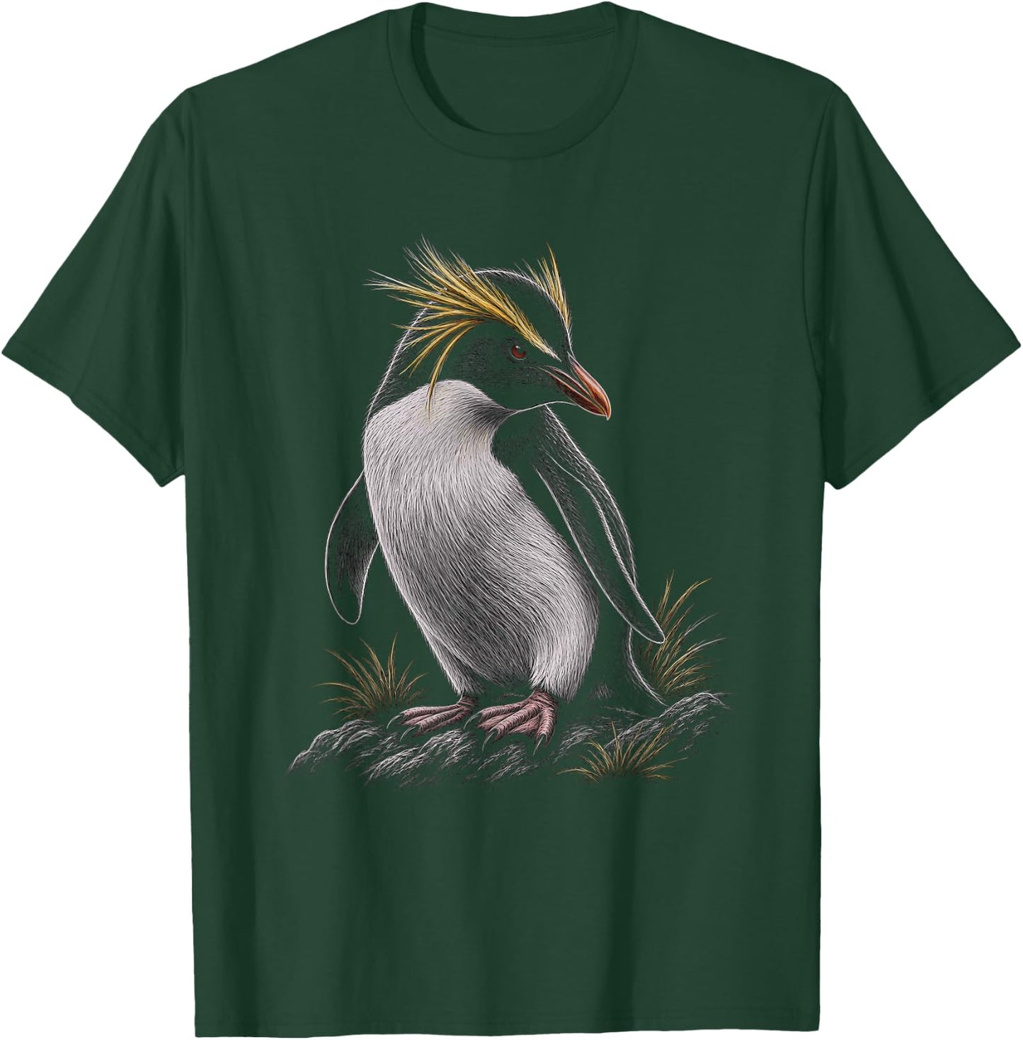 Macaroni Penguin Graphic Artwork Design T-Shirt - T-Shirt | Forest