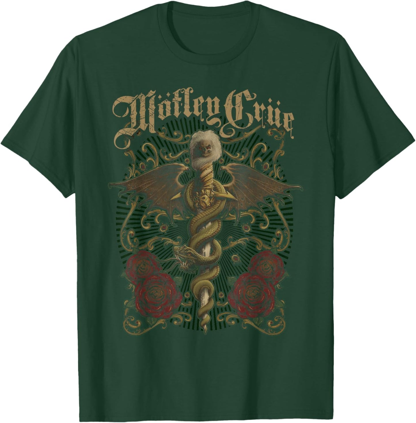 Mötley Crüe Exquisite Dagger T-Shirt - T-Shirt | Forest