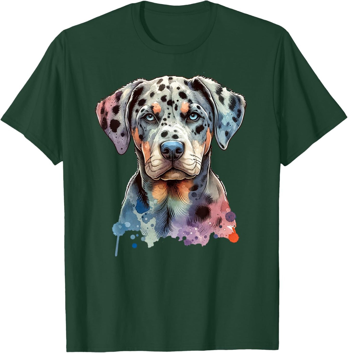 Catahoula Leopard Dog Artwork T-Shirt - T-Shirt | Forest