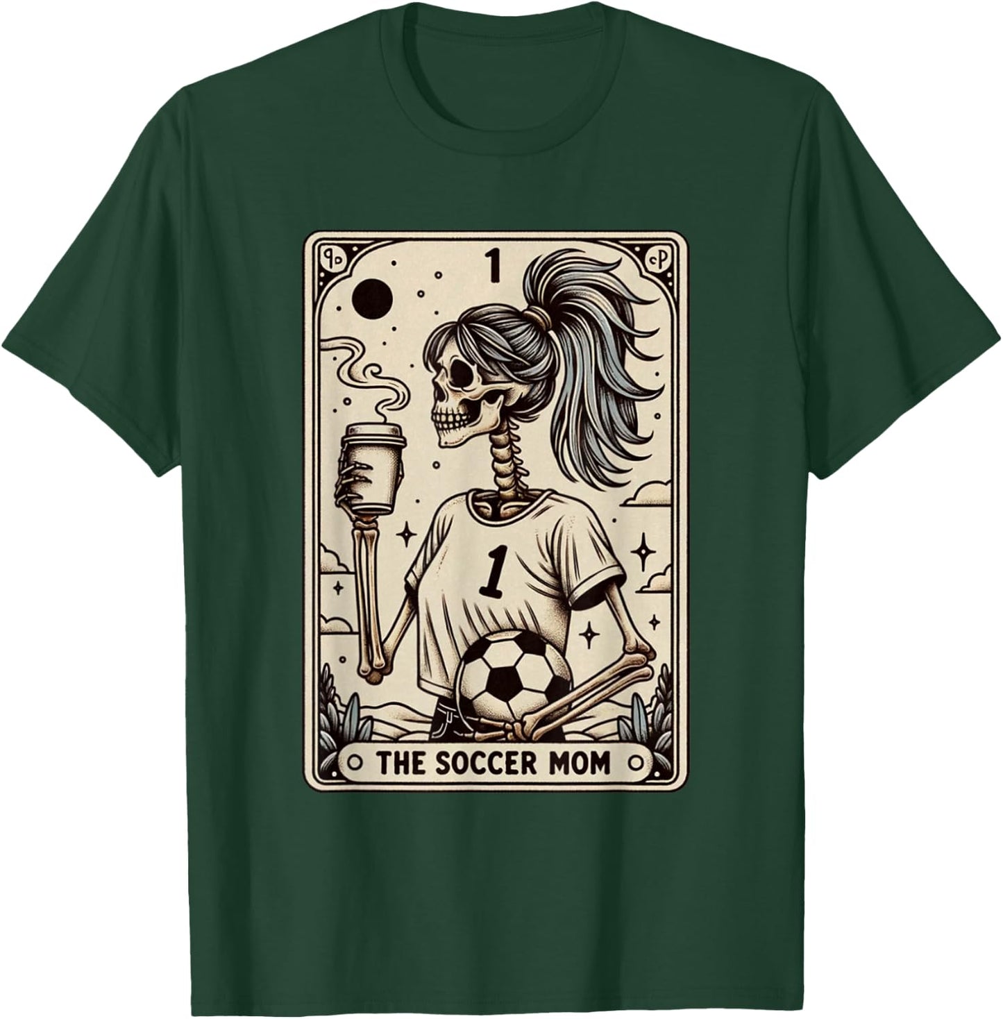 Carte de tarot de football pour maman, vintage, Halloween, Soccer Mama T-Shirt - T-Shirt | Forest