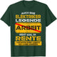 Electrician Funny Pension Retirement Retirees , black T-Shirt - T-Shirt | Forest