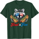 Funny Raccoon 4th of July Feral And Free T-Shirt - T-Shirt | Forest