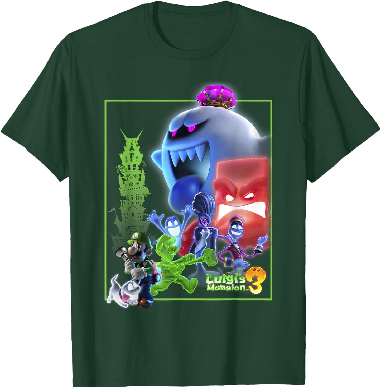 Luigi's Mansion 3 Collage Poster T-Shirt - T-Shirt | Forest