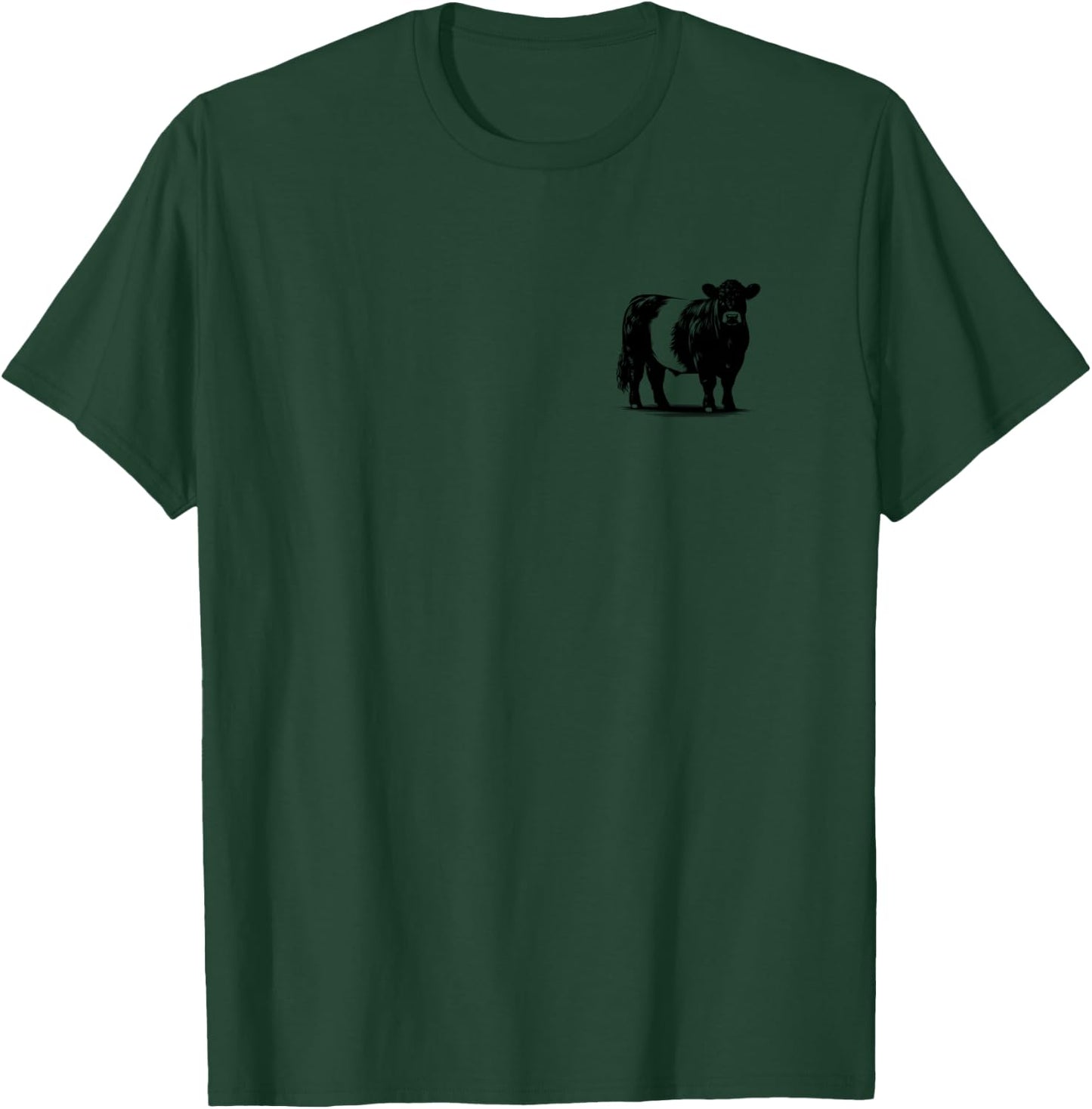 Cow Farmer Breeder - Monochromatic Belted Galloway Cattle T-Shirt - T-Shirt | Forest