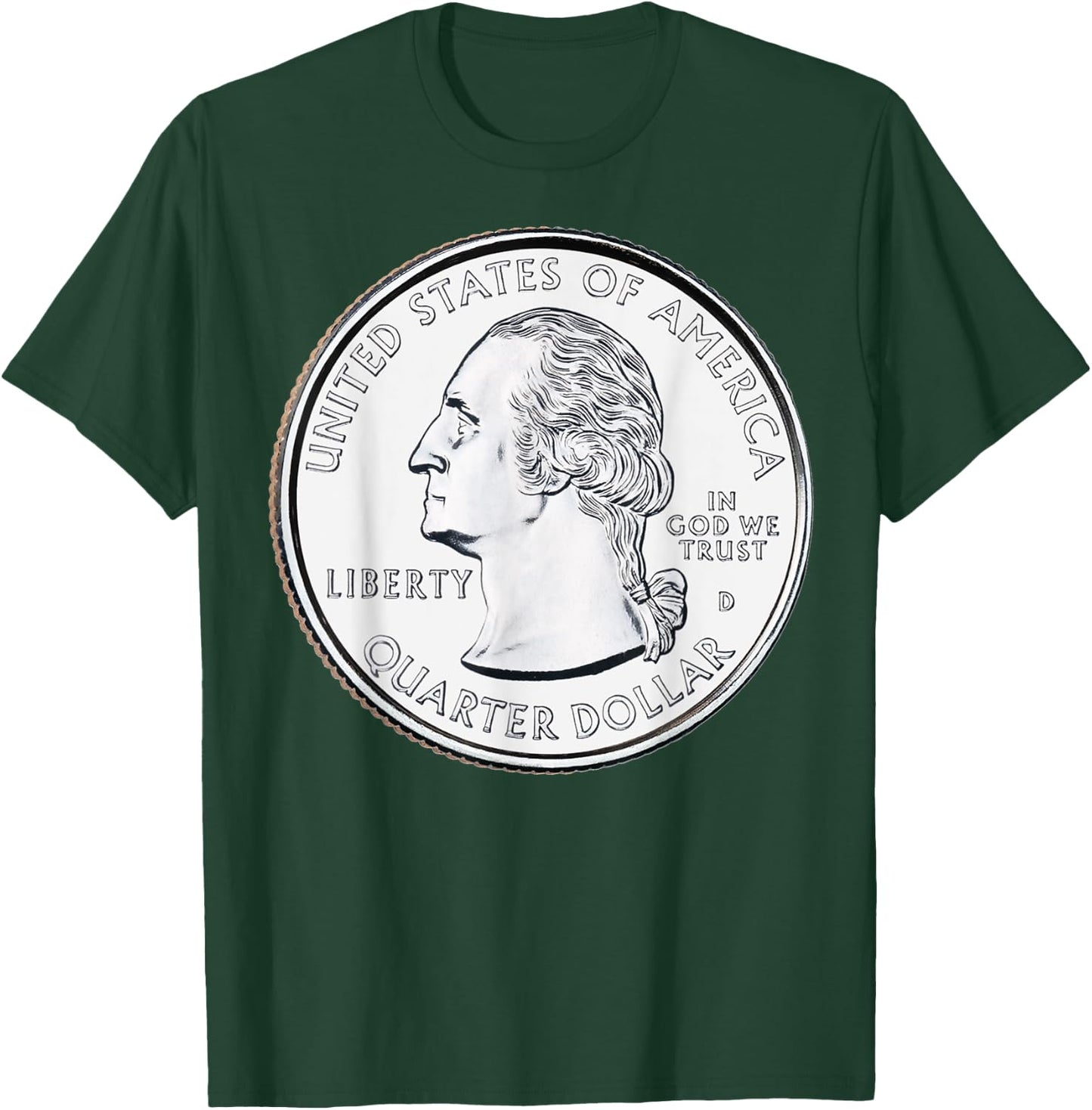 North Carolina USA Quarter Dollar United States T-Shirt - T-Shirt | Forest