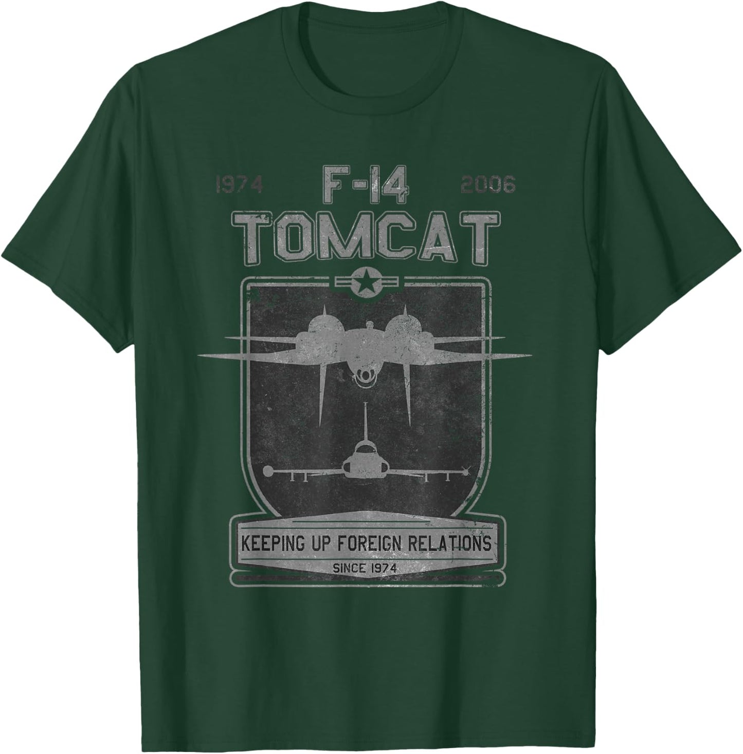 F-14 Tomcat Jet Keeping Up Foreign Relations Men Women Girls Kids T-Shirt - T-Shirt | Forest