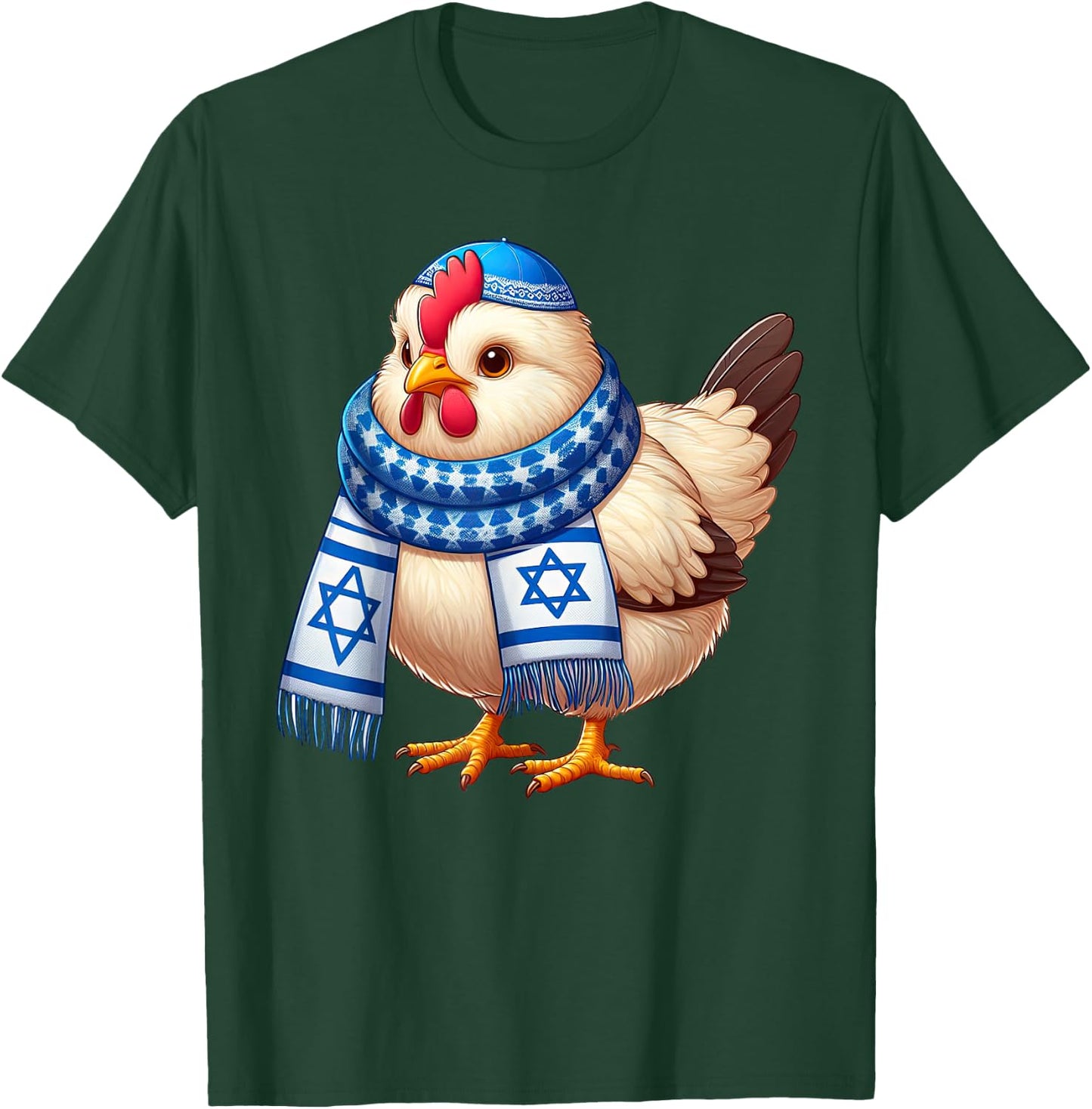 Funny Jewish Chicken Hanukkah Pajamakah T-Shirt - T-Shirt | Forest