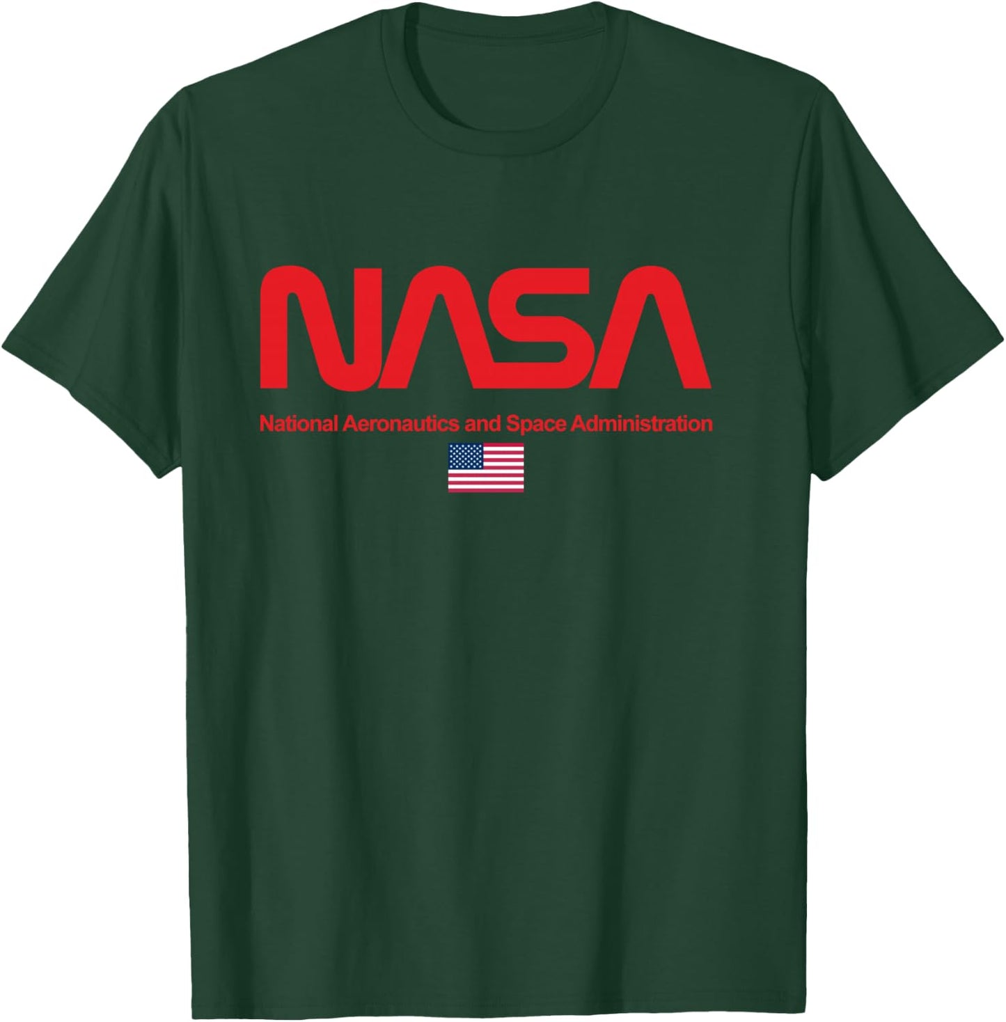 NASA Worm Logotype - NASA Symbol T-Shirt - T-Shirt | Forest