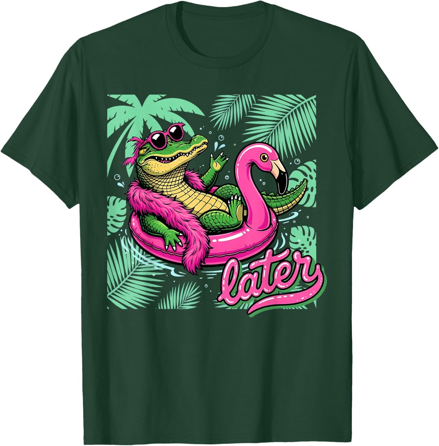 Later Gator Shirt Summer Coastal Funny Last Day of School T-Shirt - T-Shirt | Forest