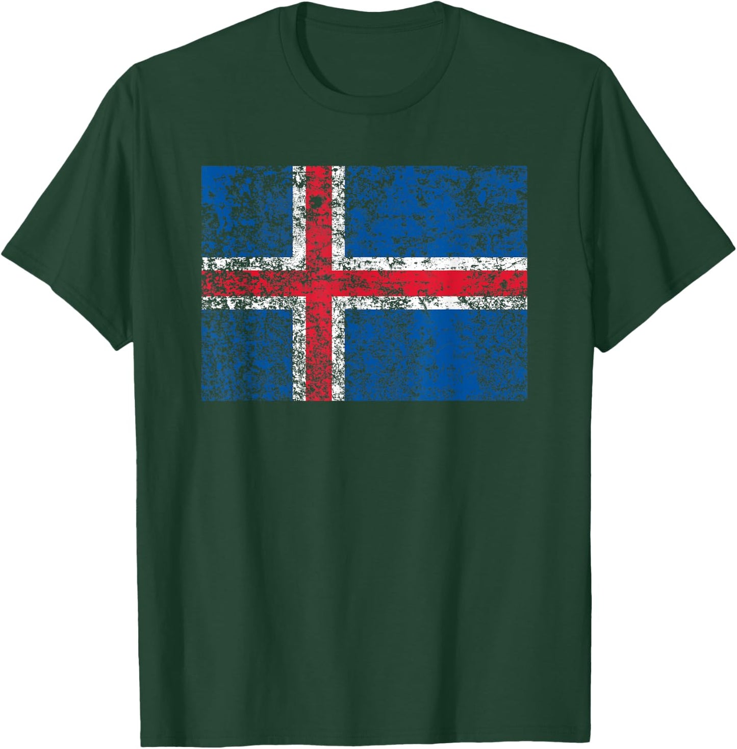 Iceland Flag Shirt Icelandic Flag Gift Men Women Kids T-Shirt - T-Shirt | Forest