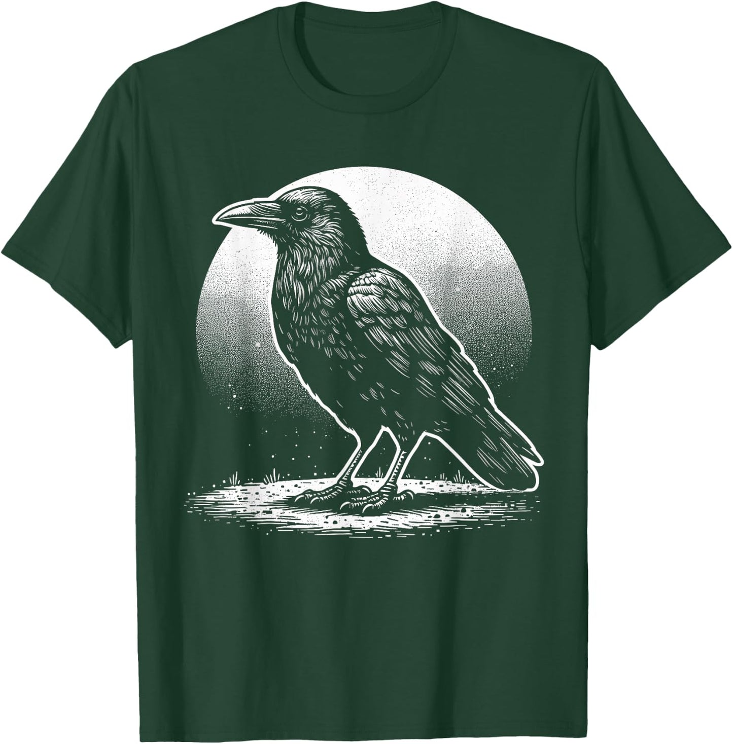 Beautiful Black Crow Raven Bird T-Shirt - T-Shirt | Forest