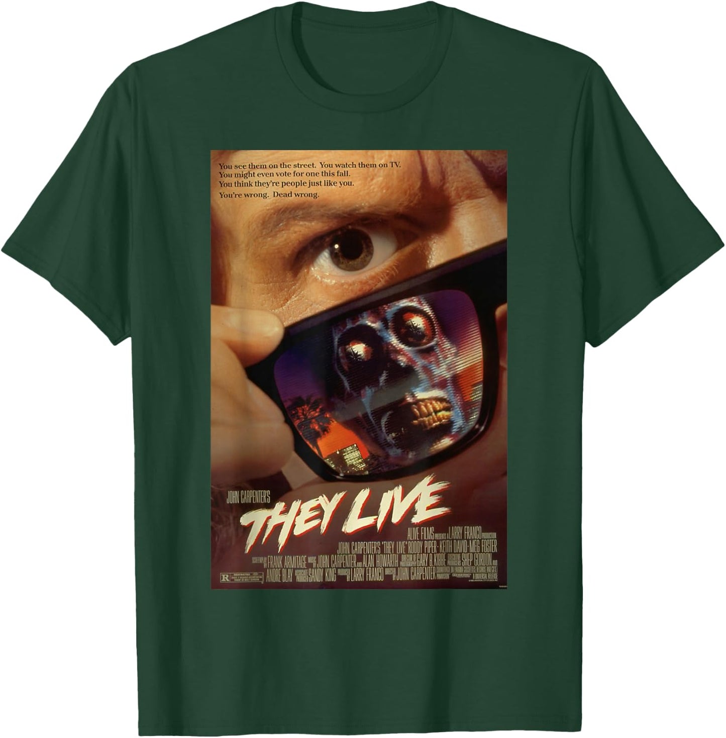 They Live Sunglasses Poster T-Shirt - T-Shirt | Forest